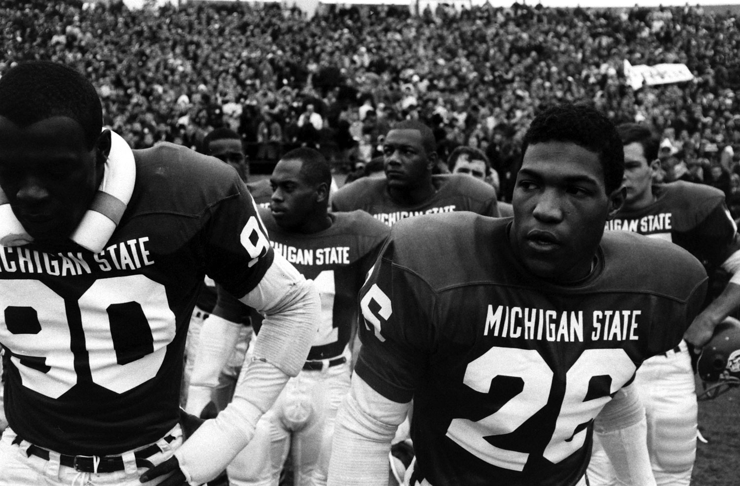 Michigan State Spartans before their "Game of the Century" against Notre Dame, 1966.