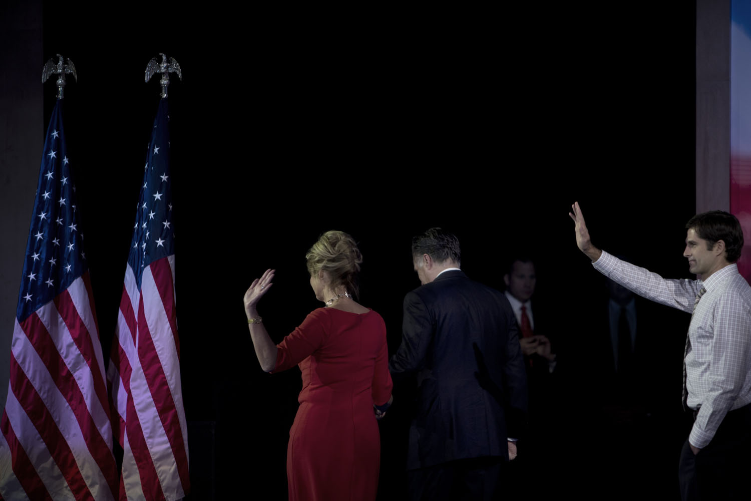 Image: Nov. 6, 2012. Mitt Romney and his supporters on Election Night at the Boston Convention Center.