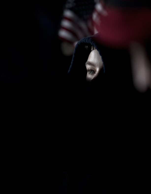 Oct. 26, 2012. Faces in the crowd at the Romney-Ryan rally in Canton, Ohio.