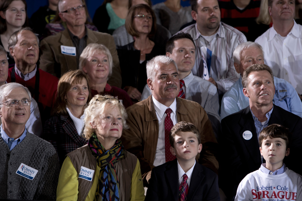 Oct. 28, 2012. In Findley, Ohio, a wide range of ages came out to hear Romney and Ryan speak.