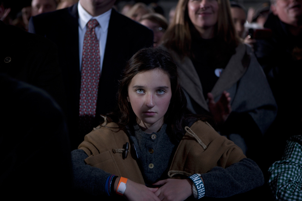 Nov. 2, 2012. Faces in the crowd at a Romney campaign stop in West Allis, Wis.