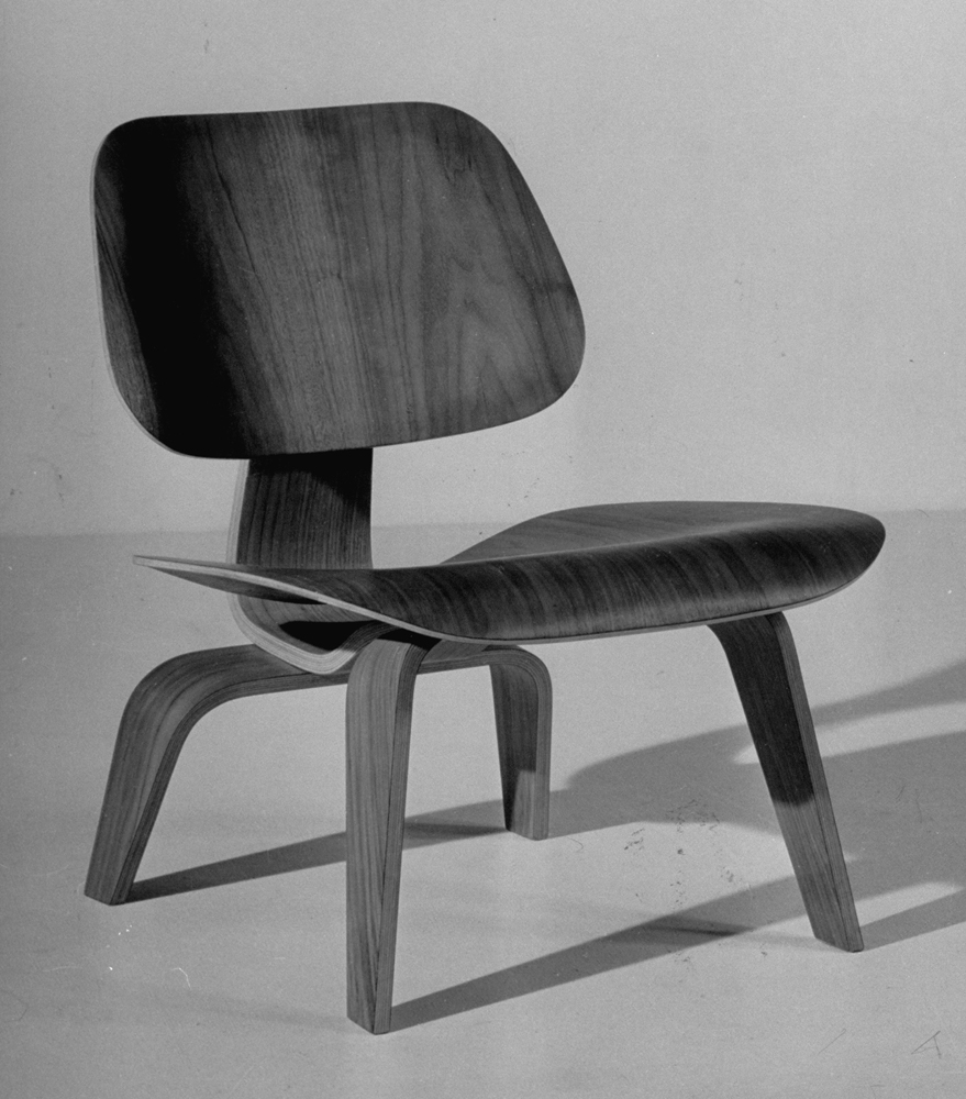 Chair designed by Charles Eames made of plywood.