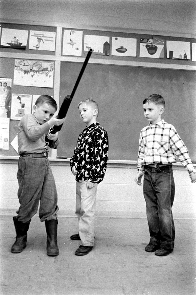Gun safety instruction, Indiana, 1956.