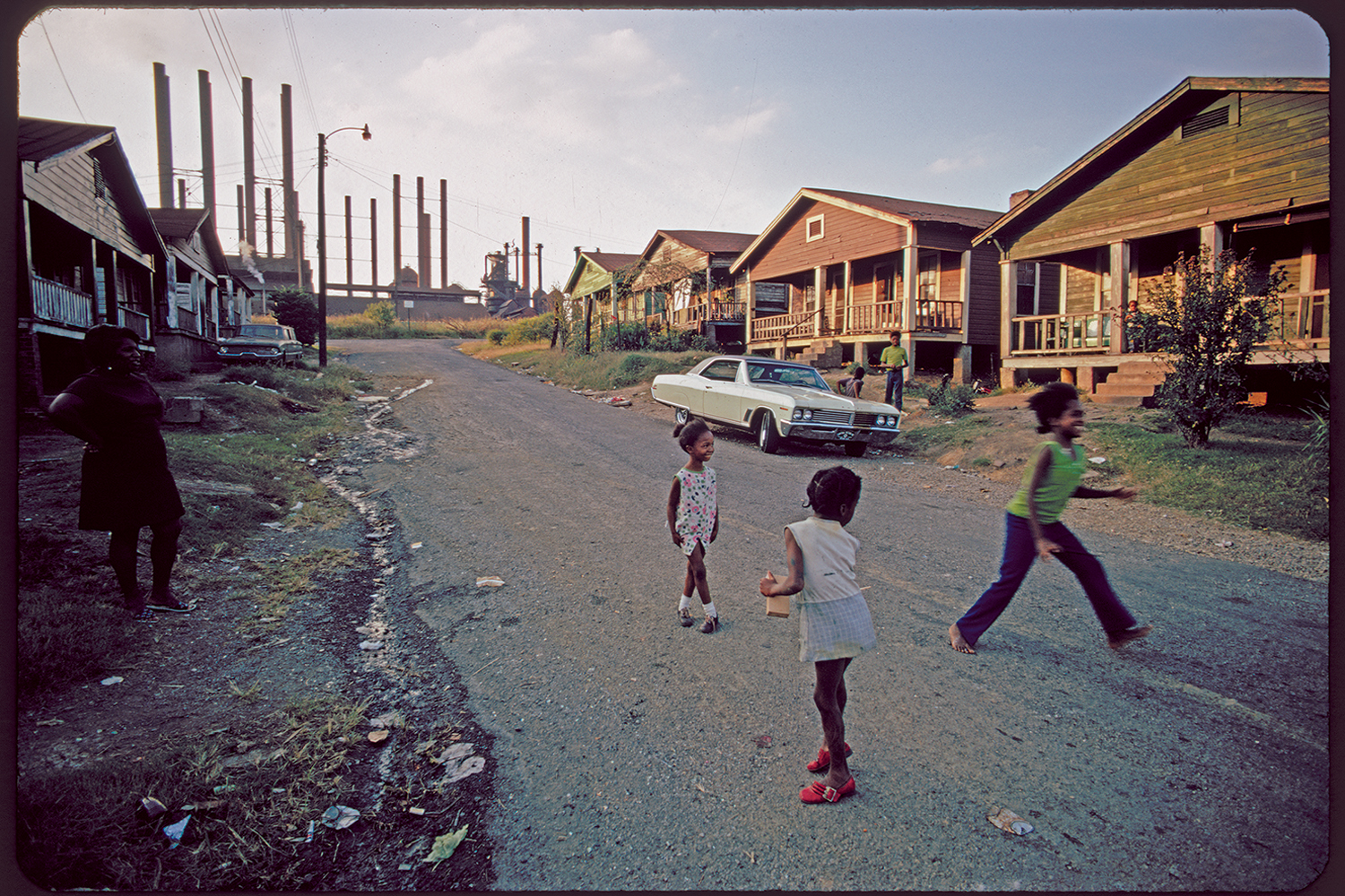 Housing adjacent to U.S. Steel plant, Birmingham, Alabama, 1972.