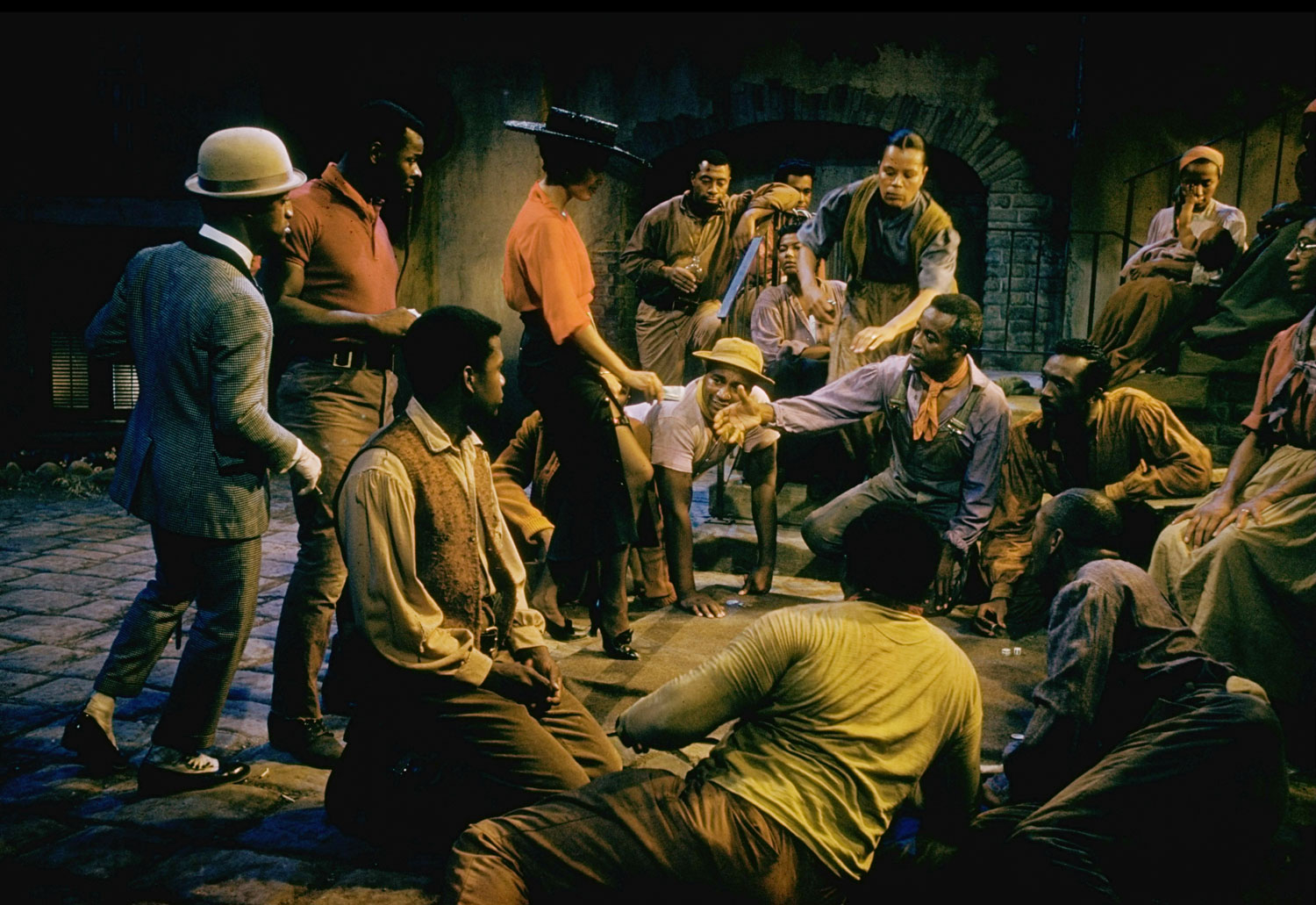 Scene from the set of 'Porgy and Bess,' 1959.