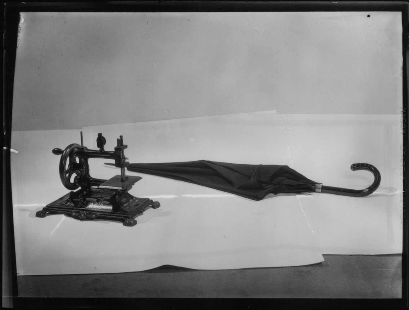 Beautiful as the accidental encounter, on a dissecting table, of a sewing machine and an umbrella, 1935