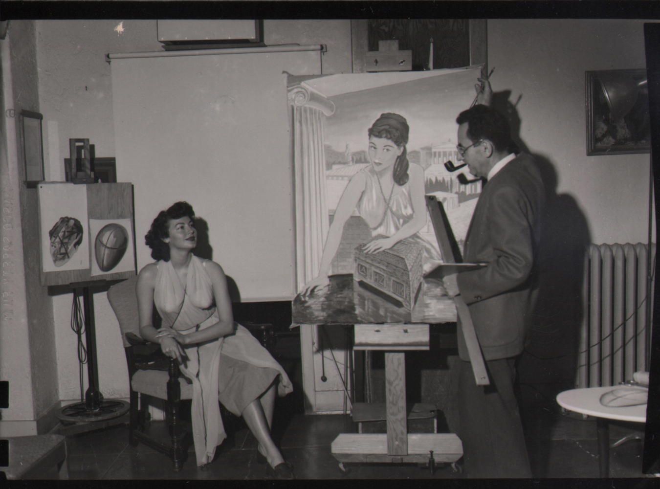 Man Ray and Ava Gardner, 1950