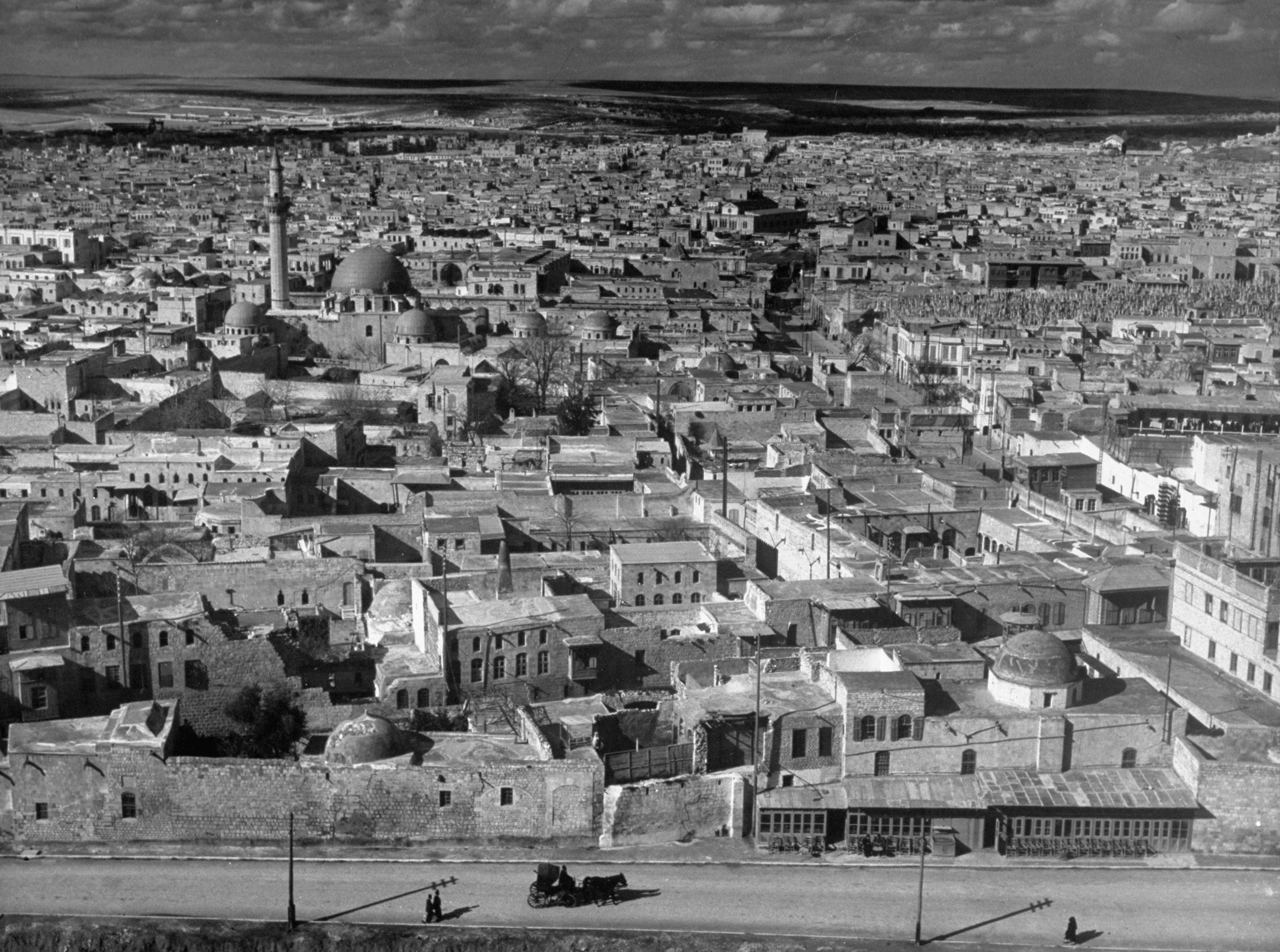 View from above Aleppo, Syria, 1940.