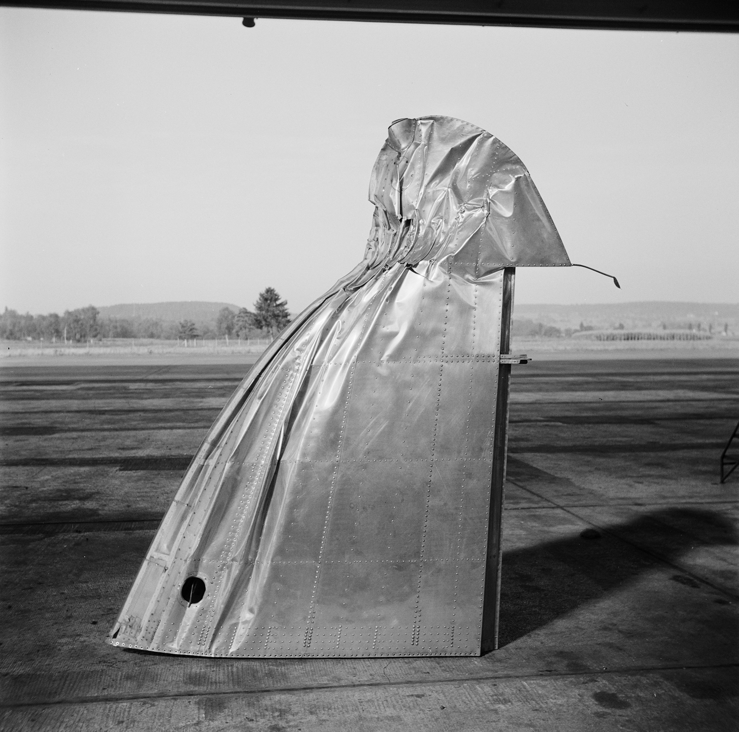 Damaged wing tip, 1940s.
