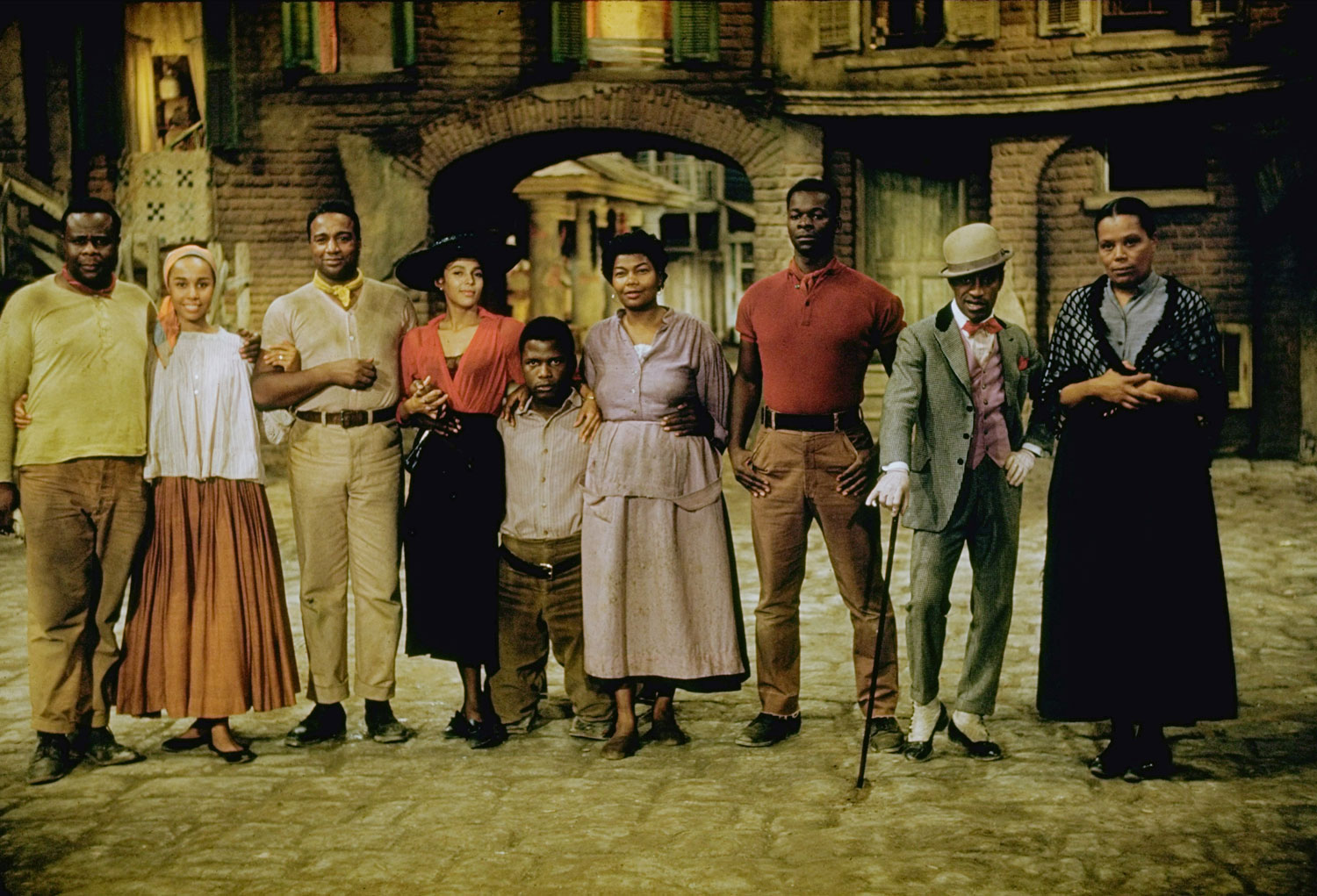 Scene from the set of 'Porgy and Bess,' 1959.
