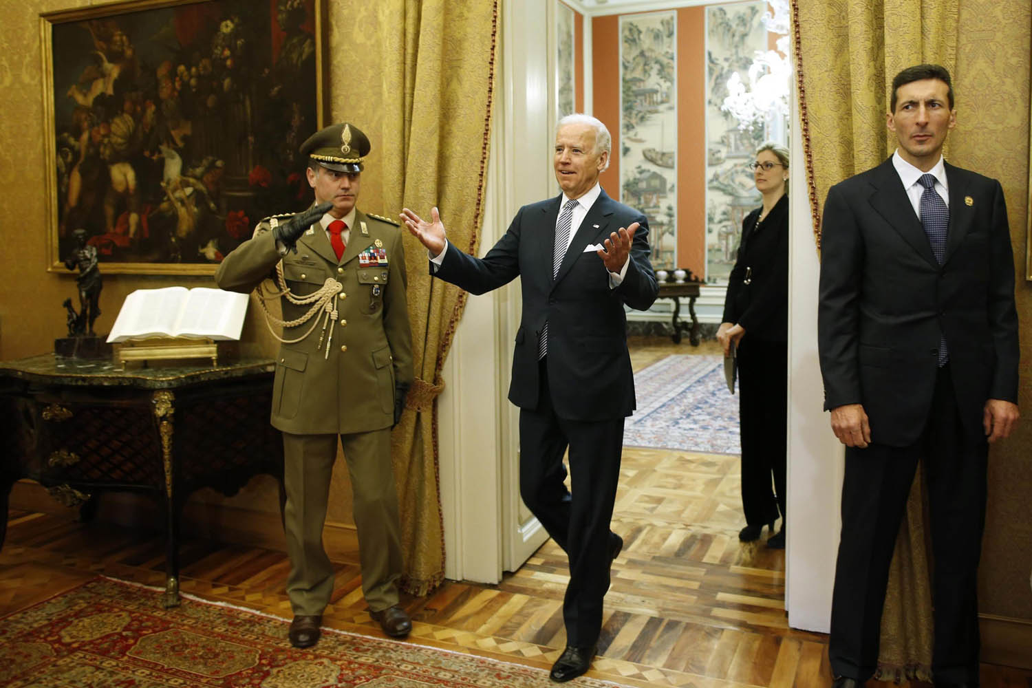 US Vice President Joe Biden visits Italy