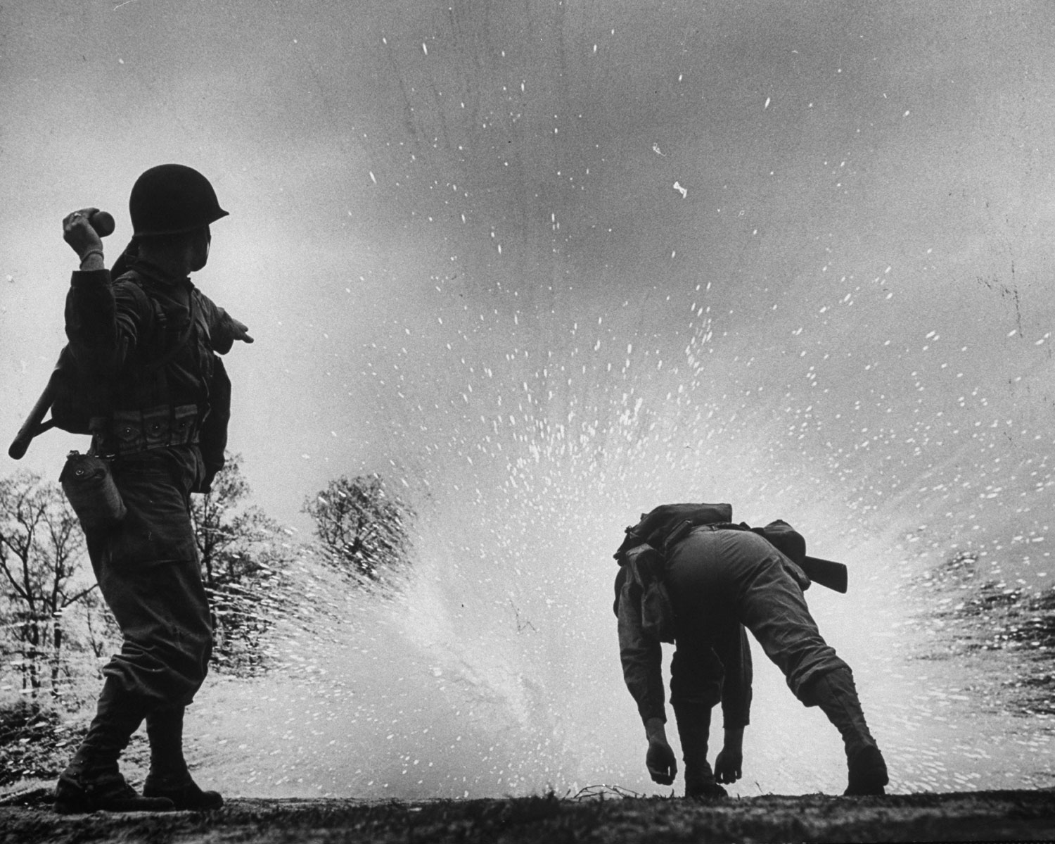 Training for chemical warfare, Maryland, 1944.