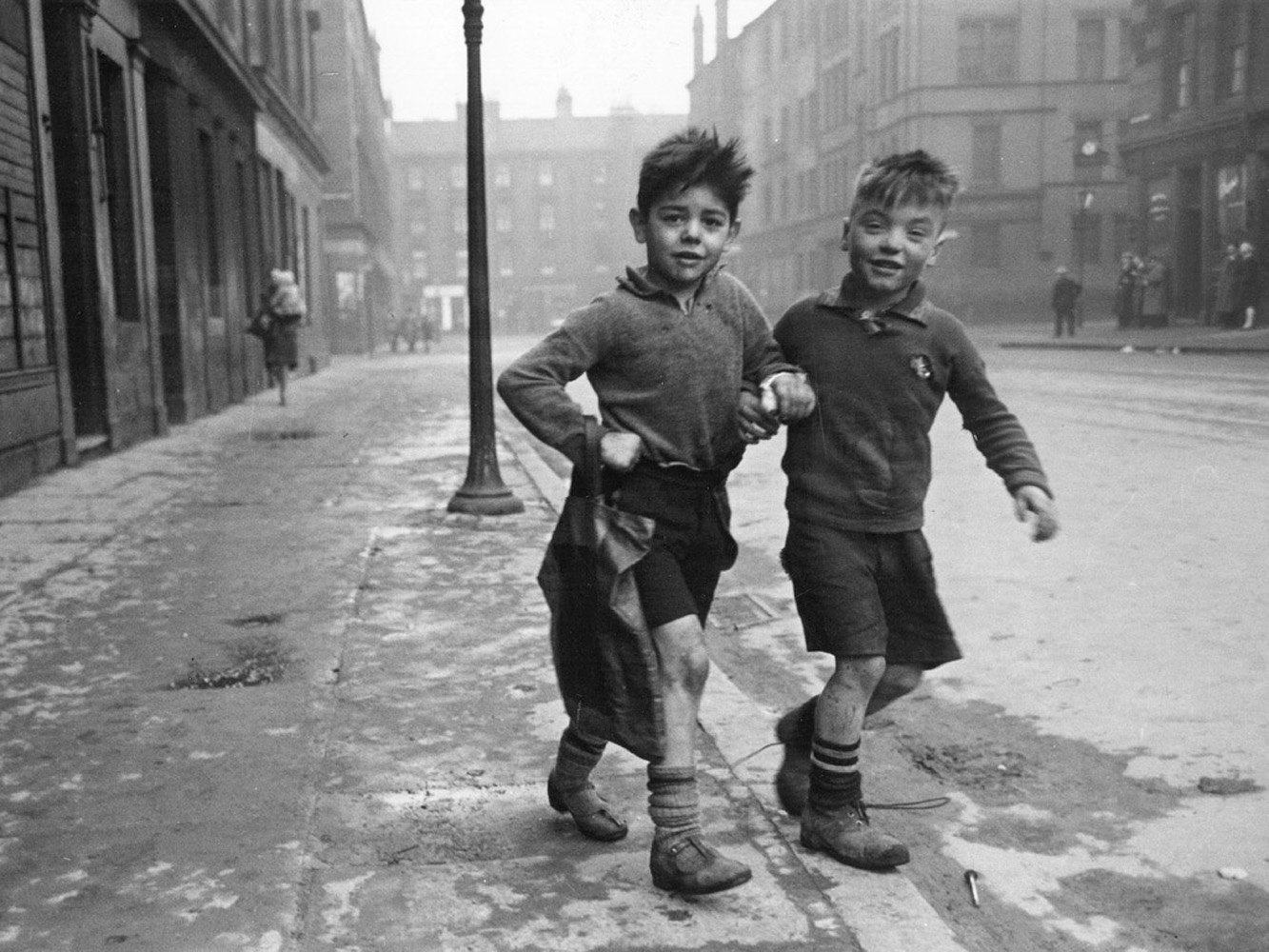 Gorbals Boys, Glasgow, Europe's worst slum, 1948,  photographed for Picture Post