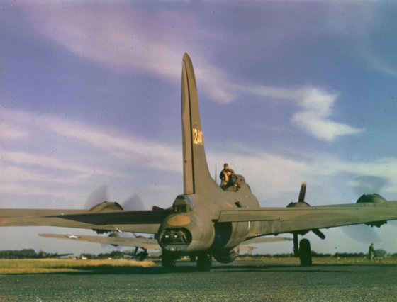 American bomber during World War II, England, 1942.