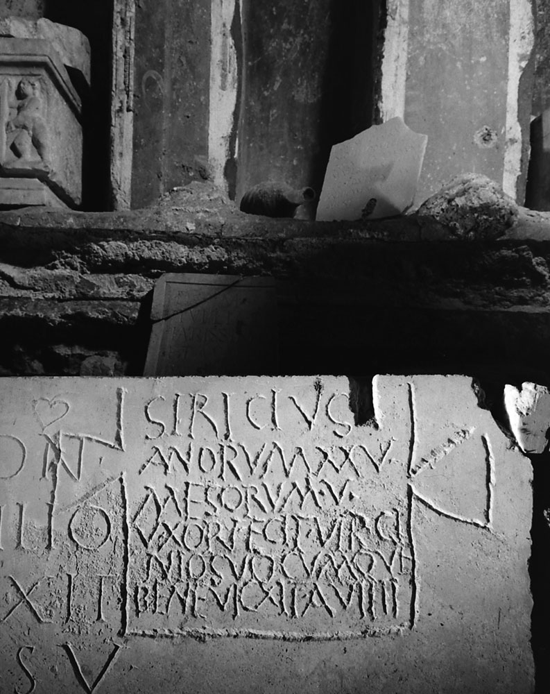 Inscription revealed during the excavation beneath St. Peter's in Rome, 1950.