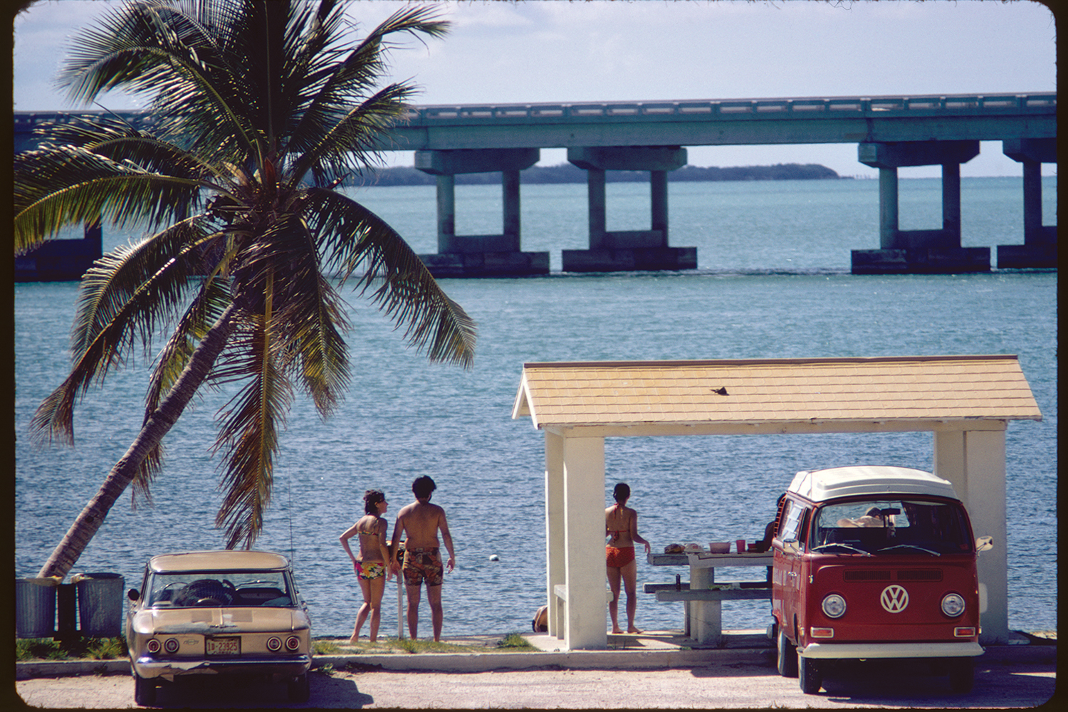 At Bahia Honda State Park, on Bahia Honda Key, Florida, 1973.