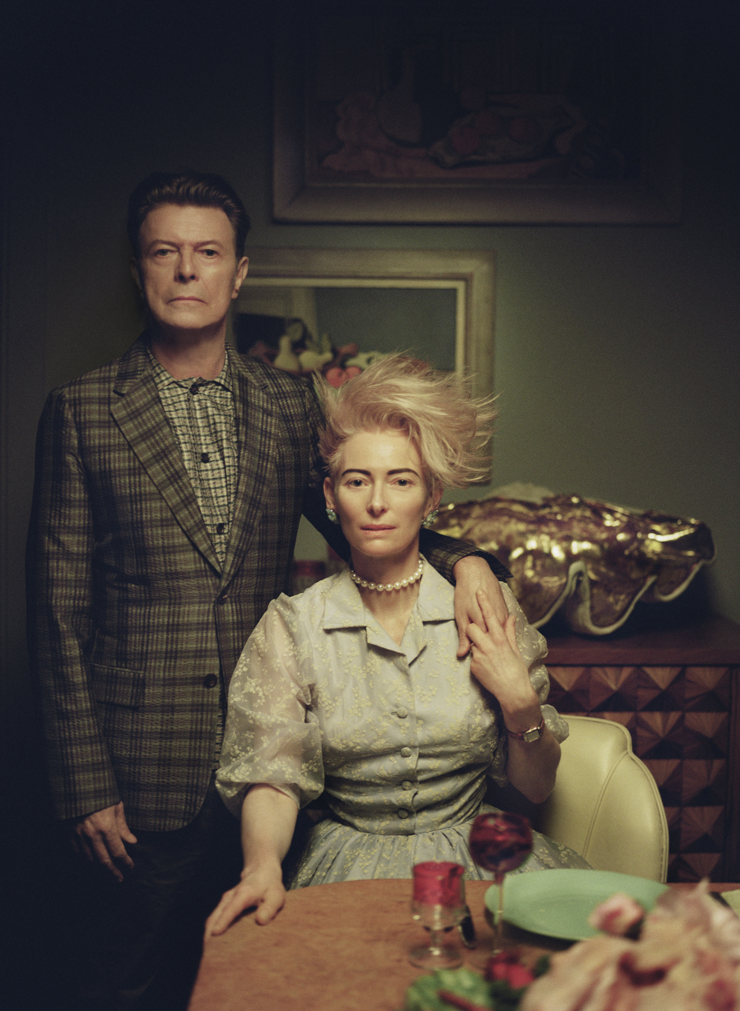 A photo taken by Director Floria Sigismondi on set of The Stars (Are Out Tonight), featuring Tilda Swinton