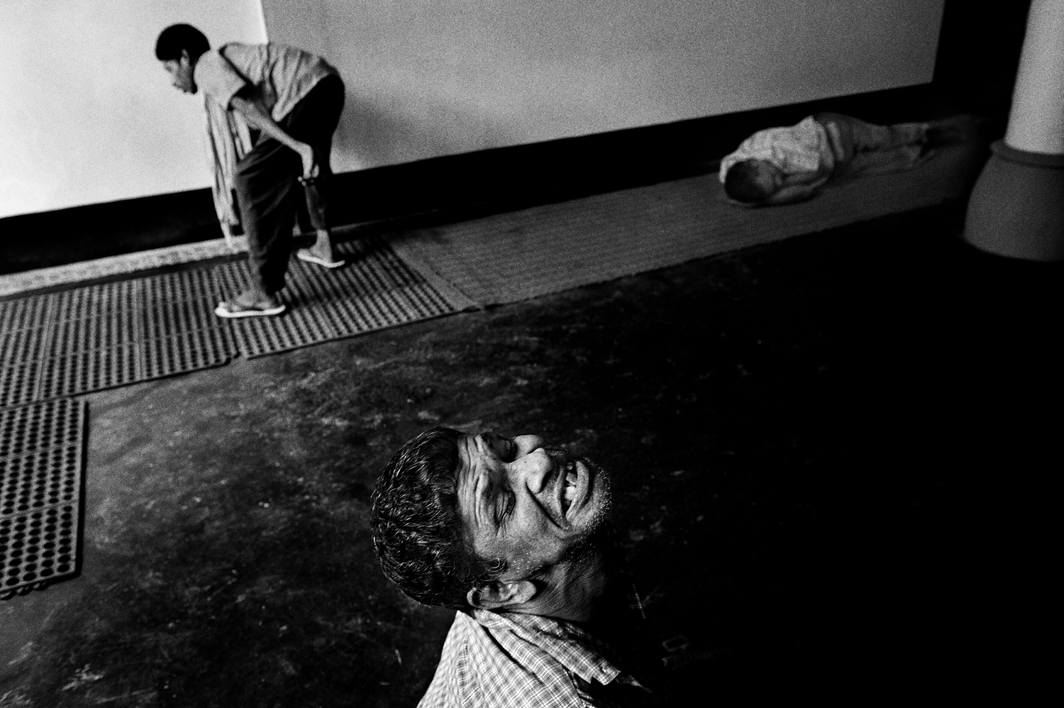 Patients suffering from suspected mental illness inside a center run by volunteers in Thodupuzha.