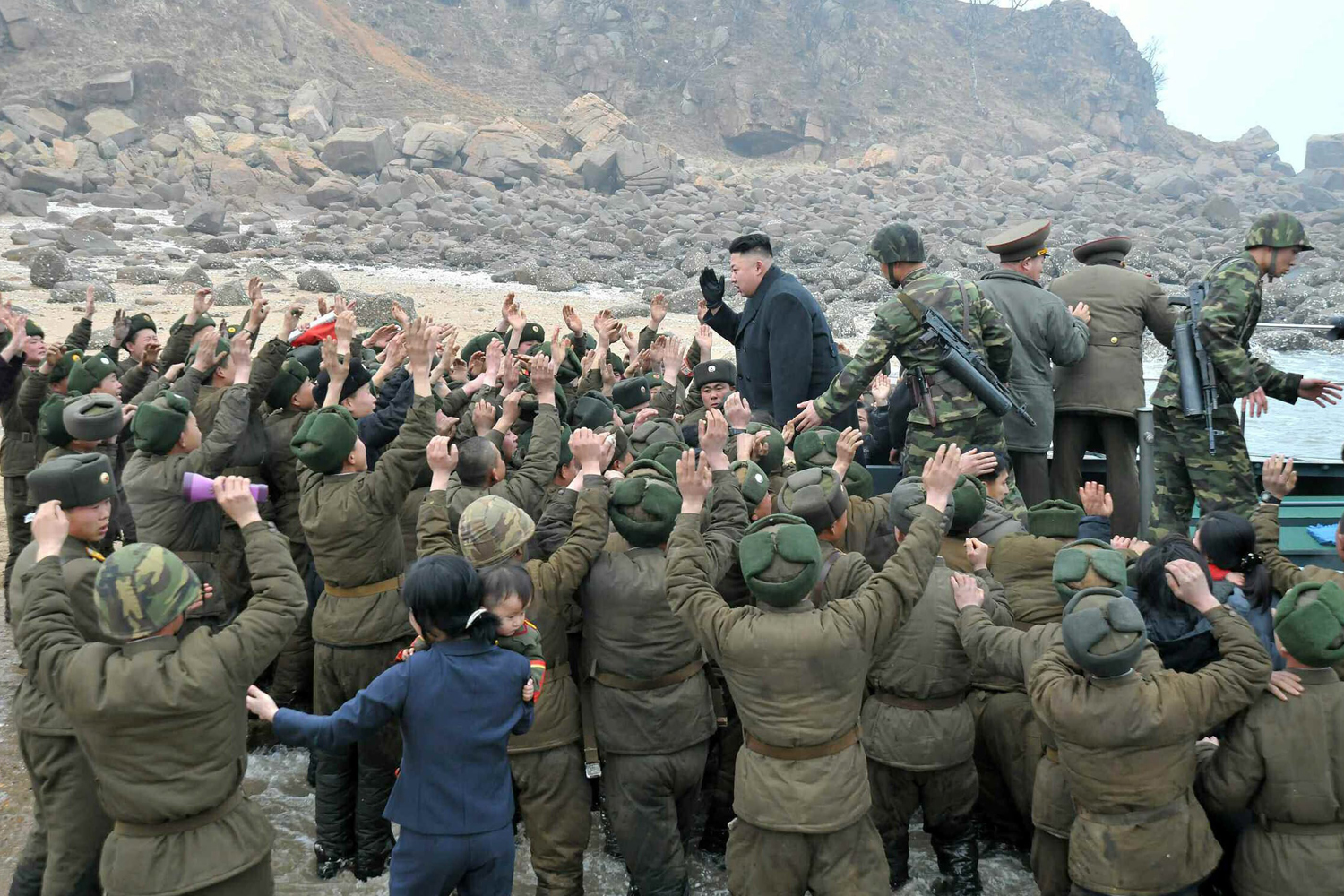 N. Korean leader inspects border unit