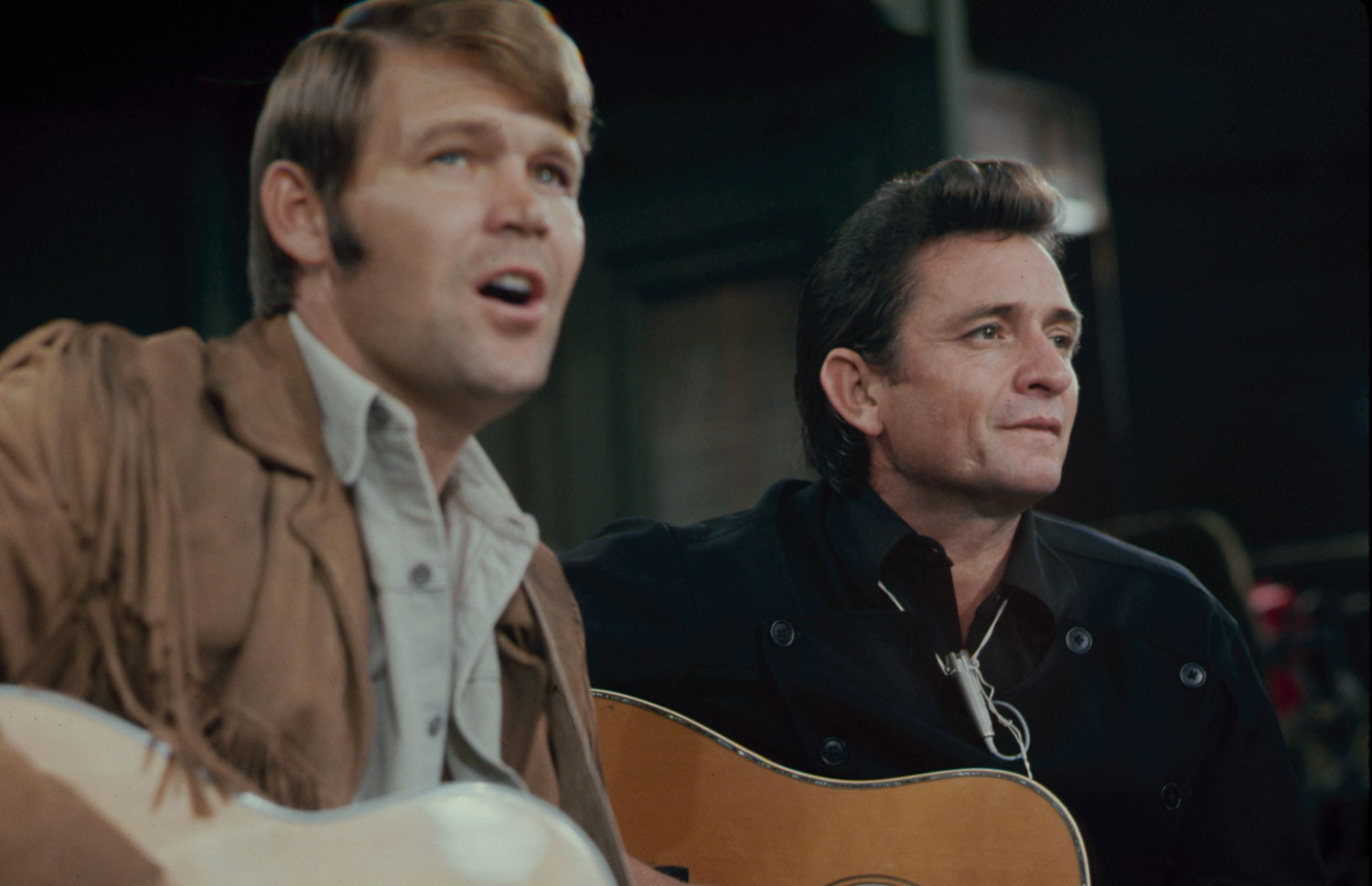 Johnny Cash and Glen Campbell, 1969.