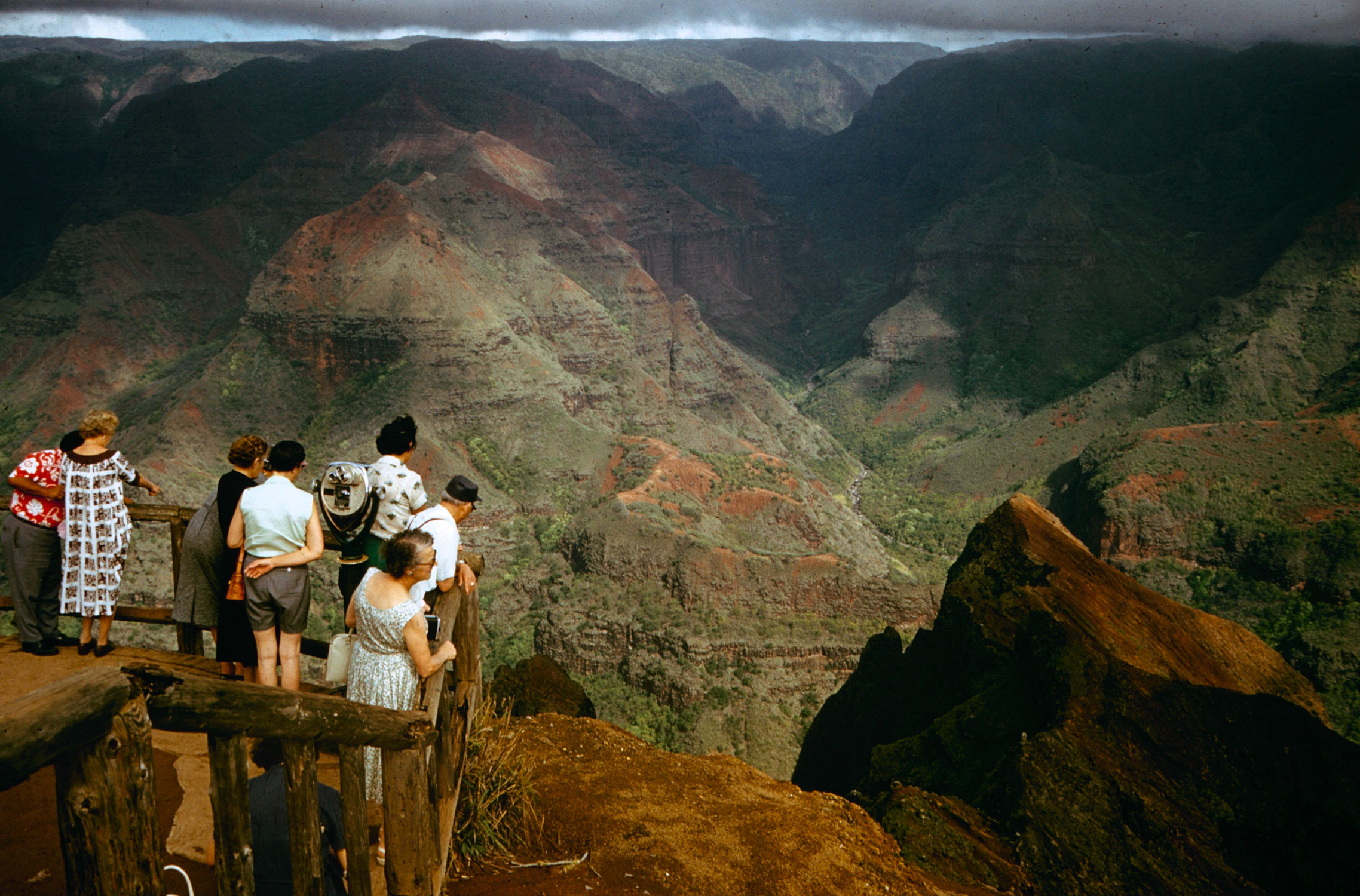 Tourists in Hawaii, 1959.