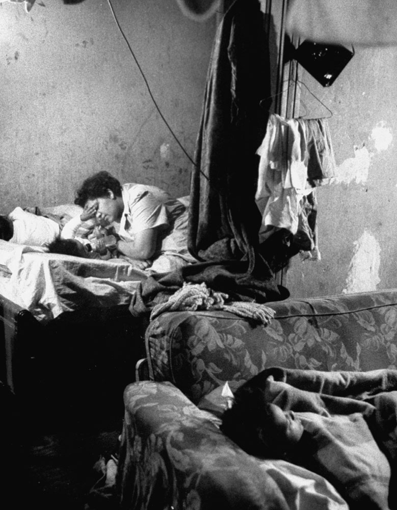 Interior of a house in the Chicago slums, 1954.