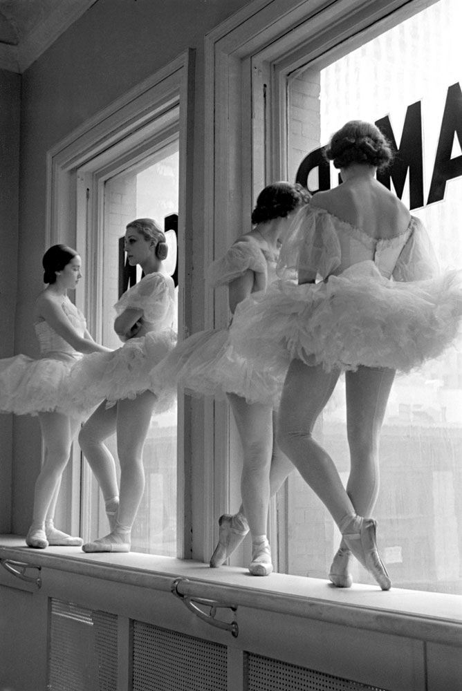 Scene at the School of American ballet, New York, 1936.