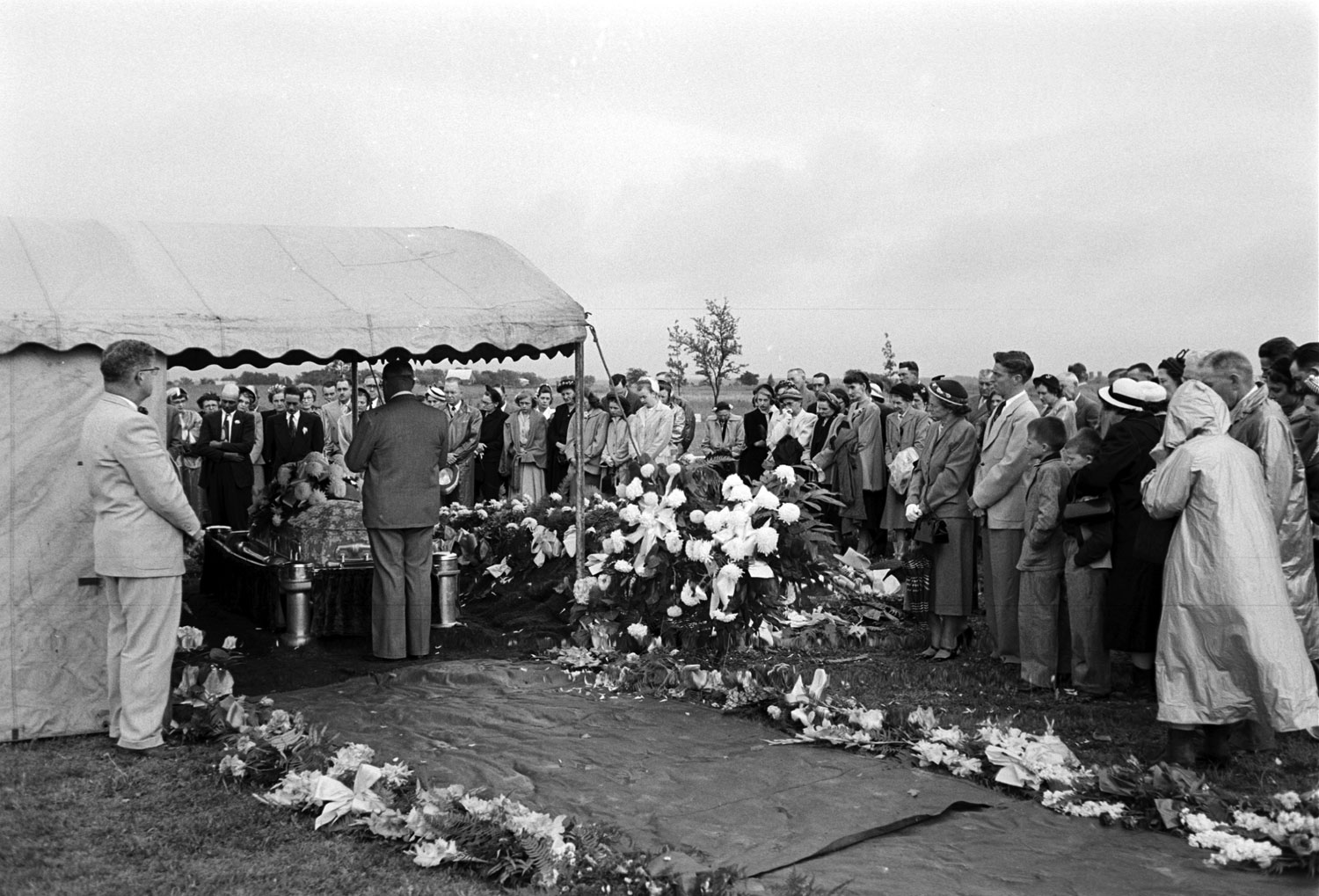 Funeral following the May 11, 1965, tornado that killed 114 people.