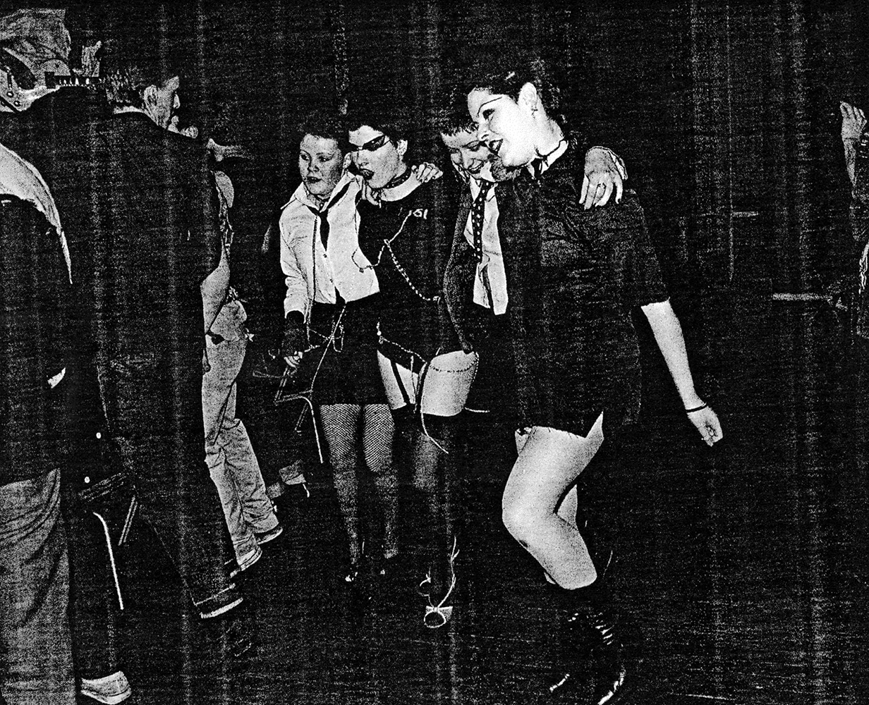 Sex Pistols fans at Notre Dame Hall, London, 1977.