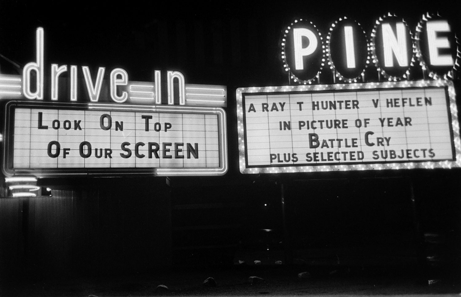 Drive-in theater, Connecticut, 1955.