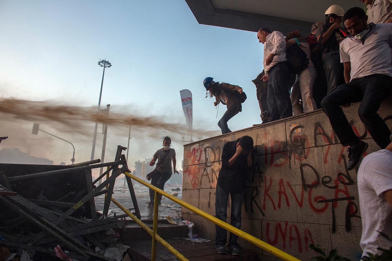 BESTPIX  Turkish Police Attempt To Clear Taksim Square Of Protestors