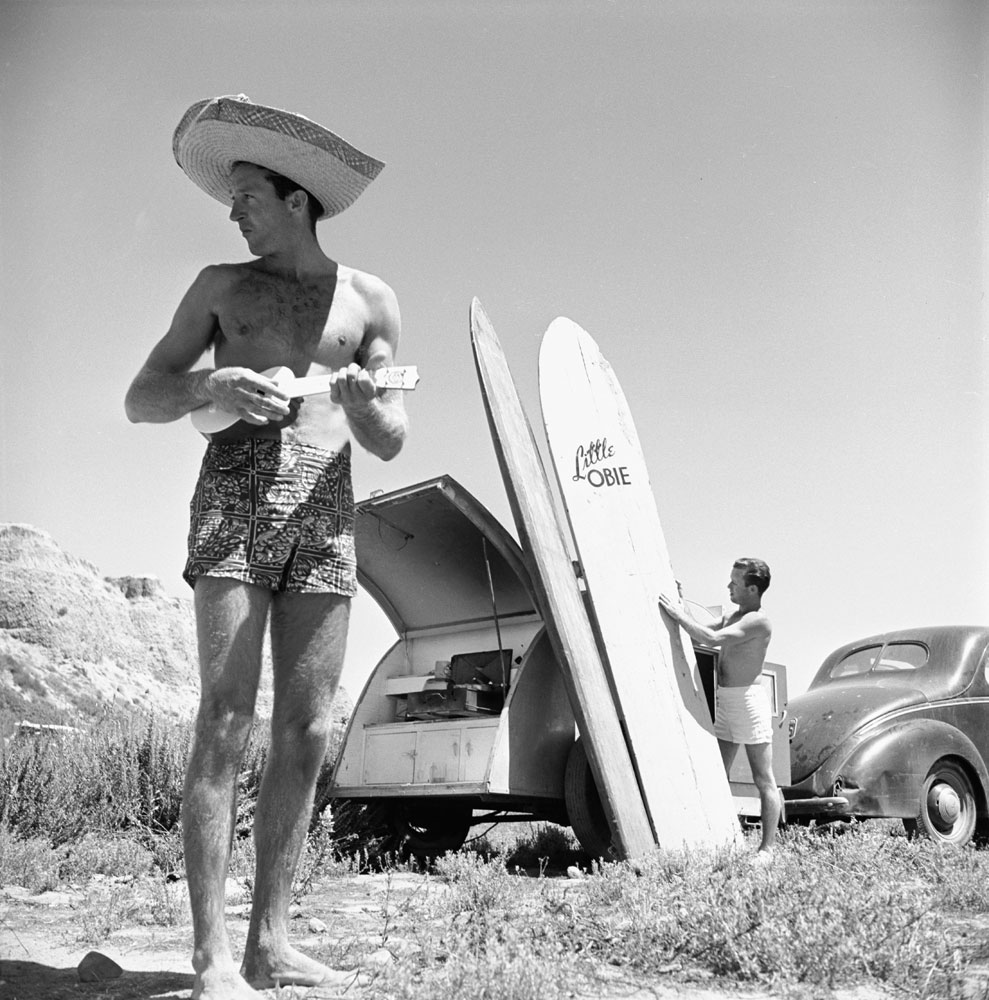 Surfing, San Onofre, Calif., 1950