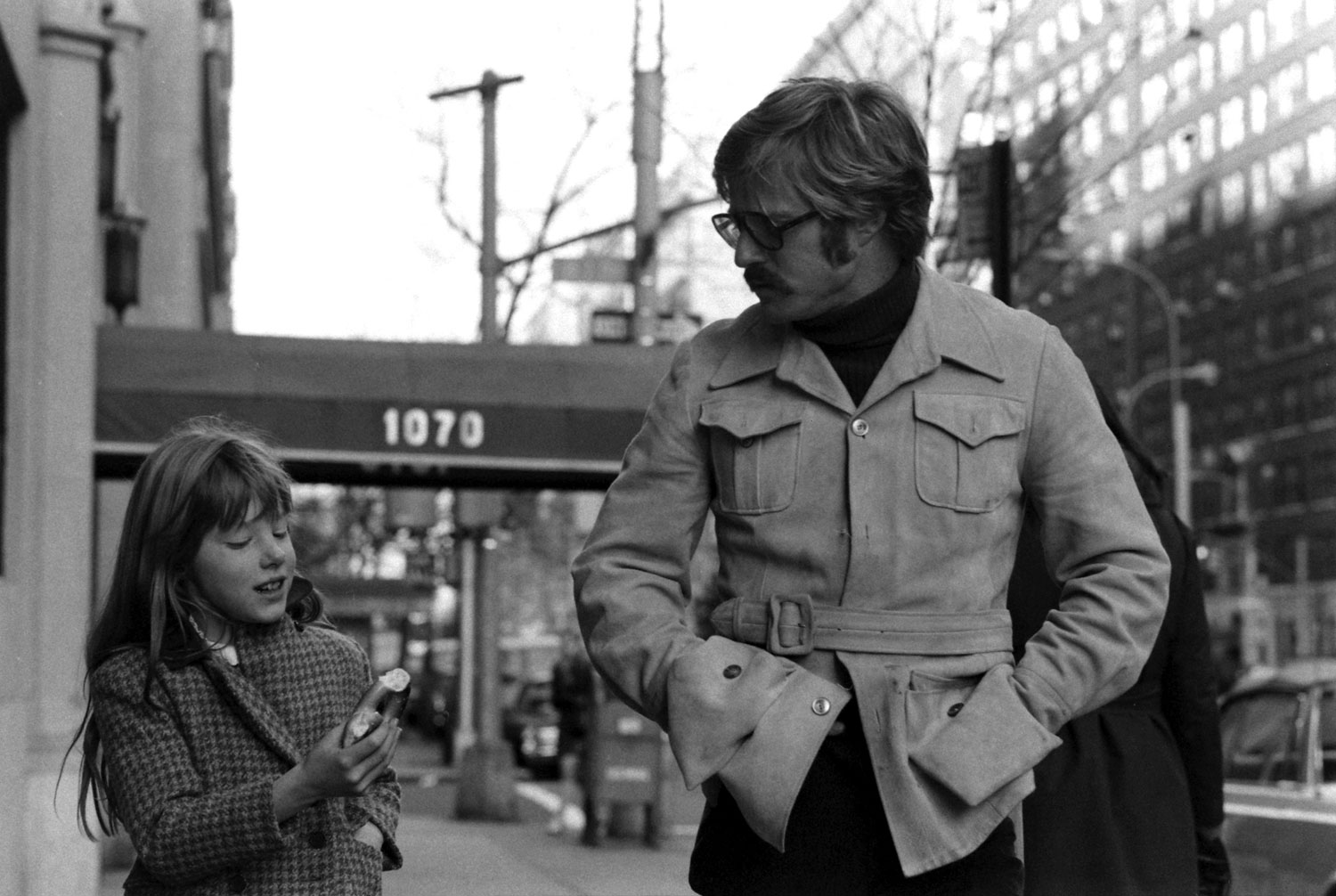 Robert Redford and daughter Shauna, 1969.