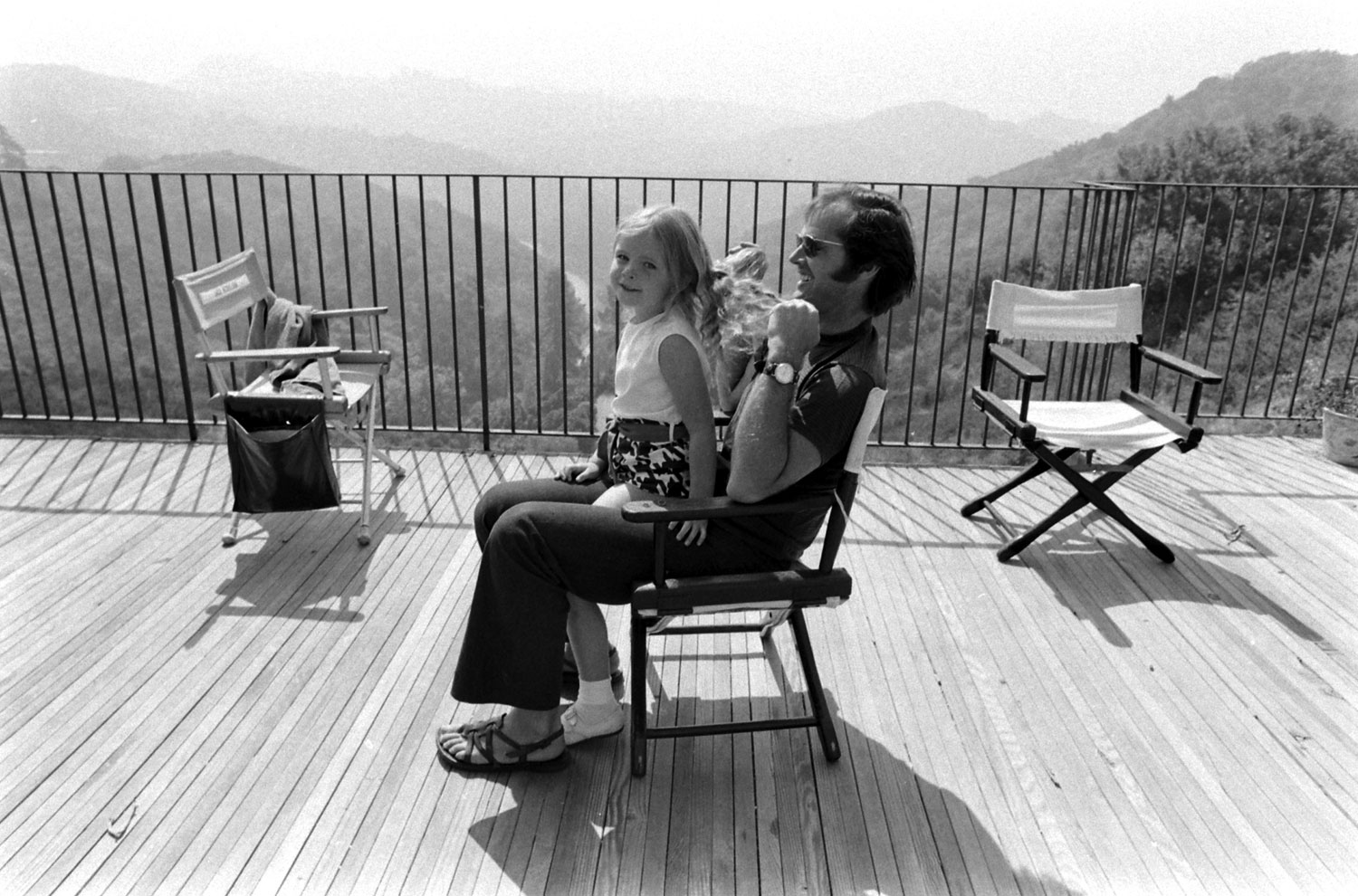 Jack Nicholson and daughter Jennifer, 1969.