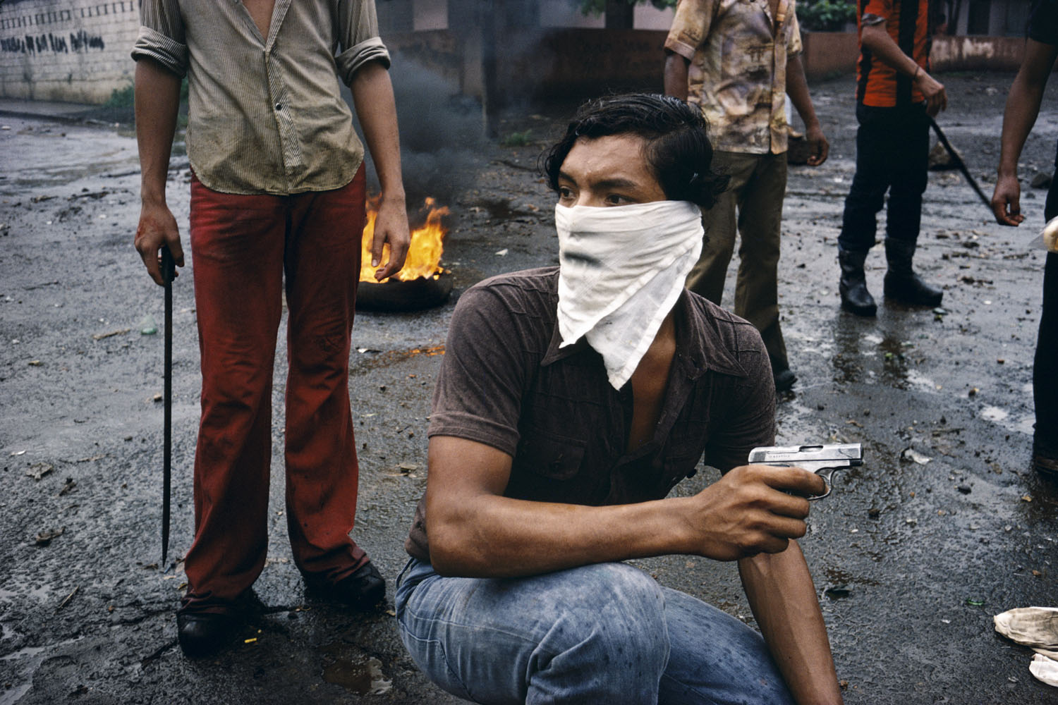 Street fighter, Managua, Nicaragua, 1979.