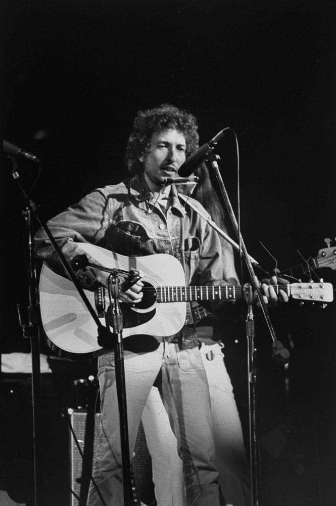 Bob Dylan, the Concert for Bangladesh, Madison Square Garden, 1971.