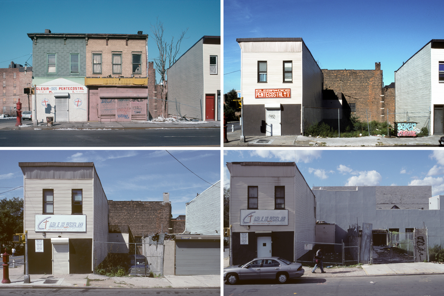 From top left: 3344 Third Ave., S. Bronx, N.Y., 1990; 3339 Third Ave., S. Bronx, N.Y., 1994; 3339 Third Ave., S. Bronx, N.Y., 2003; 3339 Third Ave., S. Bronx, N.Y., 2006.