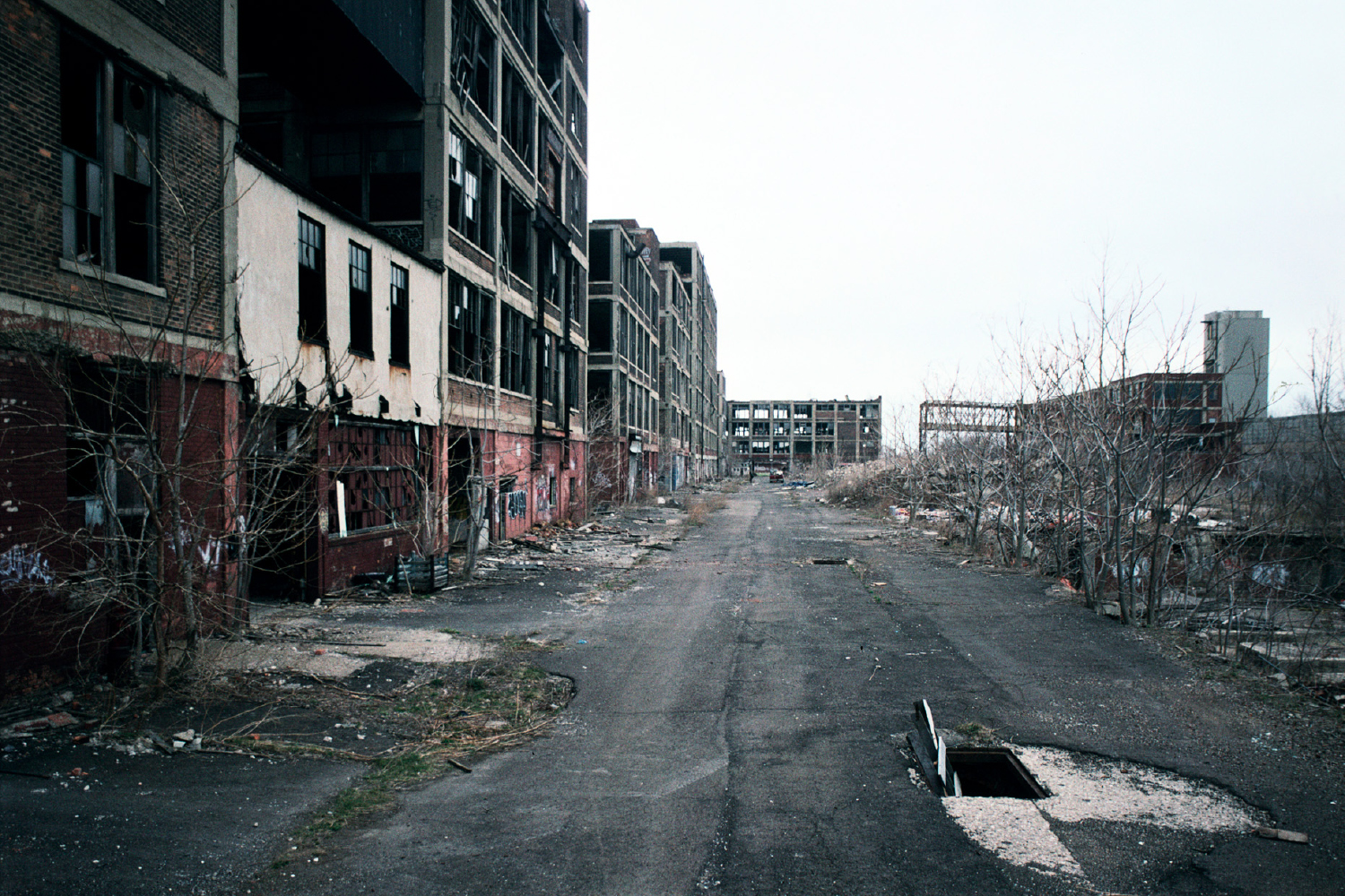 Former Packard Plant, E. Grand Blvd., at Concord, Detroit, 2000.