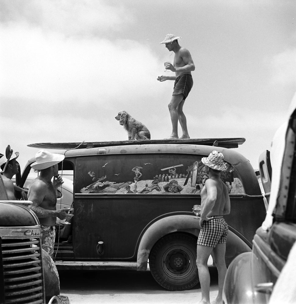 Beach bums, San Onofre, Calif., 1950.