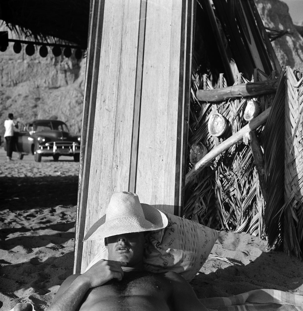 Beach bum, San Onofre, Calif., 1950.
