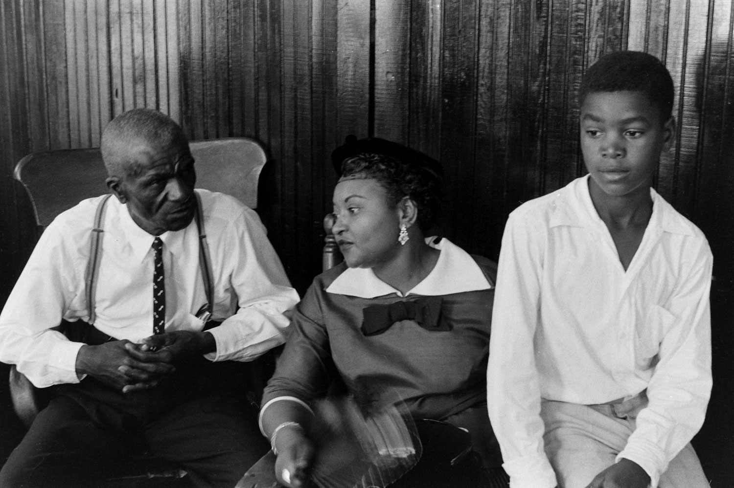 From left: Emmett Till's great-uncle, the Rev. Mose Wright; his mother Mamie Bradley; and his cousin Simeon Wright.