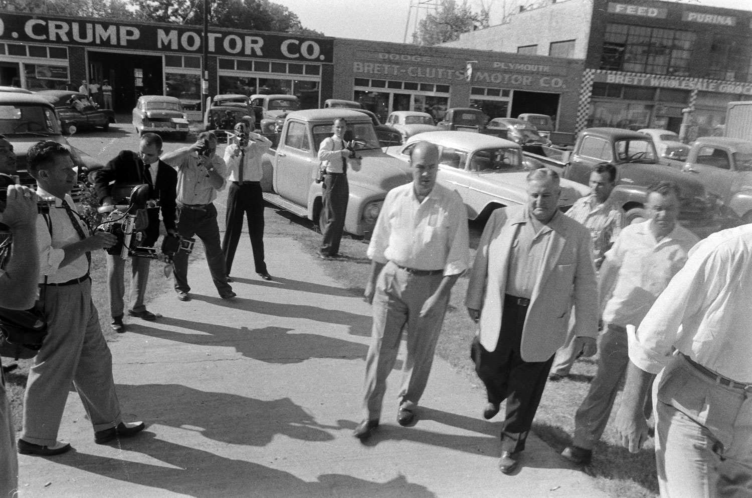 Defendant J.W. Milam arrives at his trial in Sumner, Miss., where he is charged with the kidnapping and murder of Emmett Till.