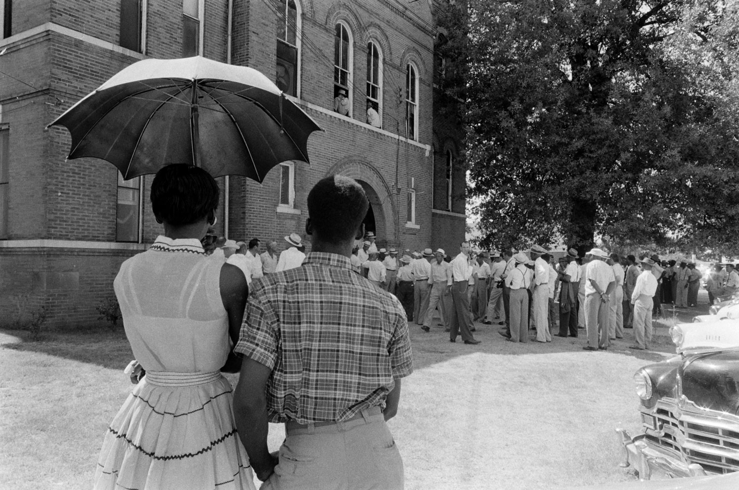 A scene in Sumner, Miss., during the trial of Roy Bryant and J.W. Milam for the kidnapping and murder of Emmett Till.