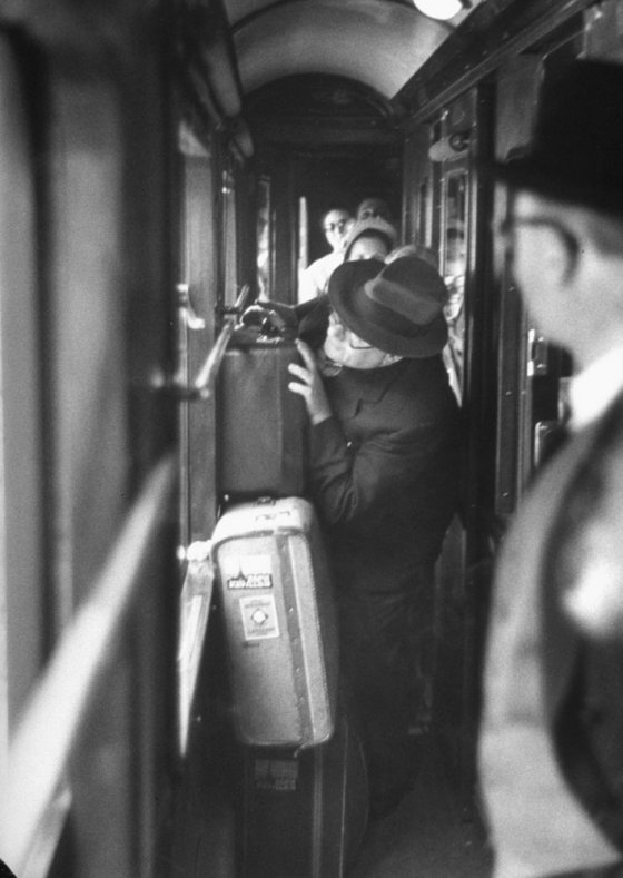 Aboard the Simplon-Orient Express, 1950.