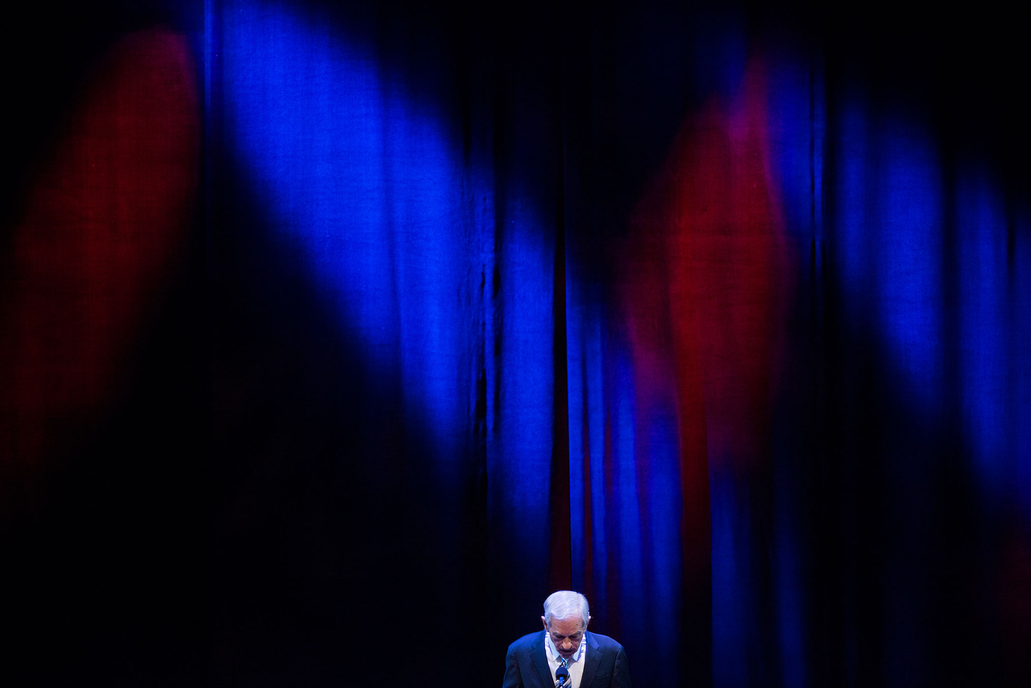 March 4, 2013. Former U.S. Representative Ron Paul pauses while speaking at George Washington University in Washington.