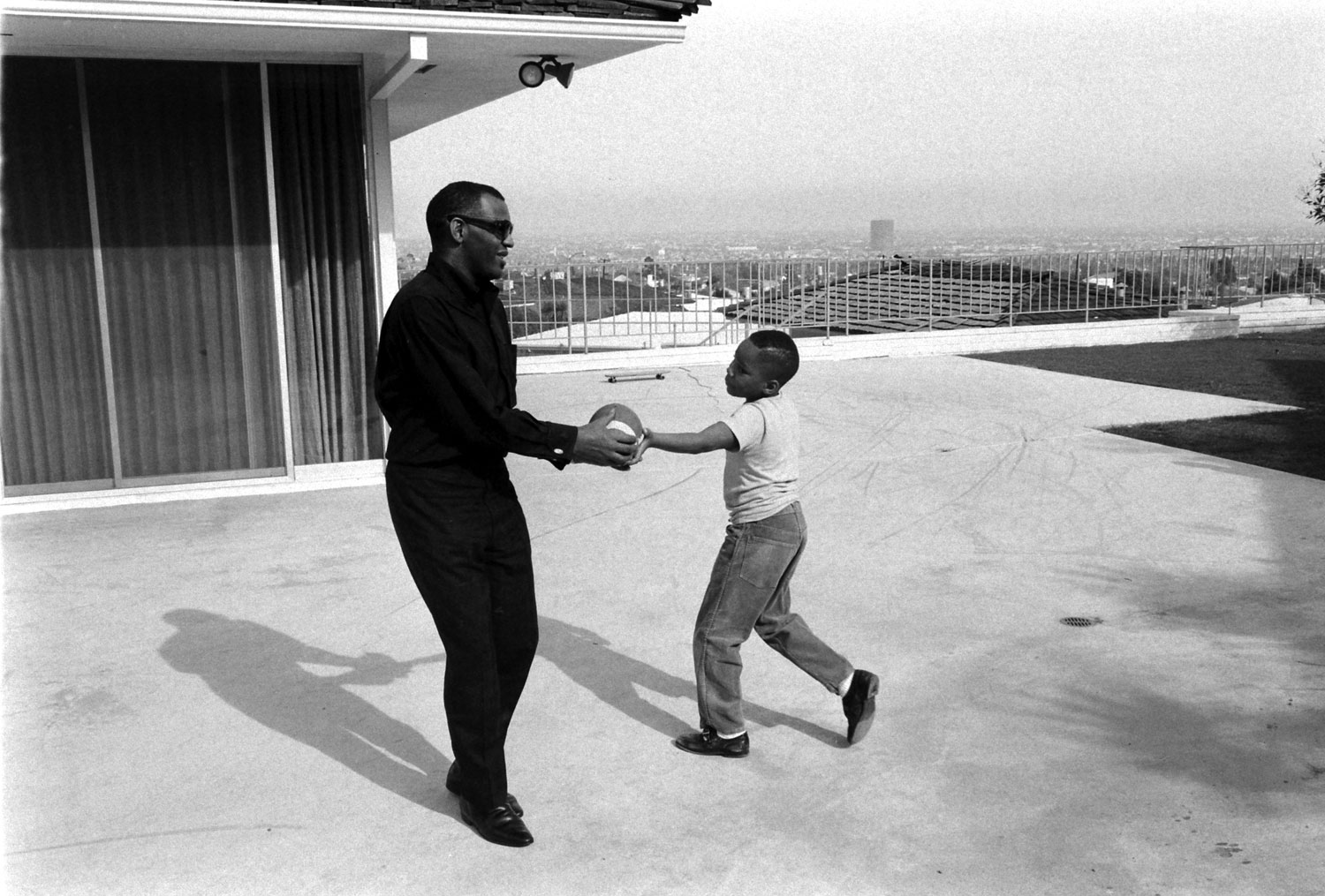 Ray Charles with his son, David, 1966.
