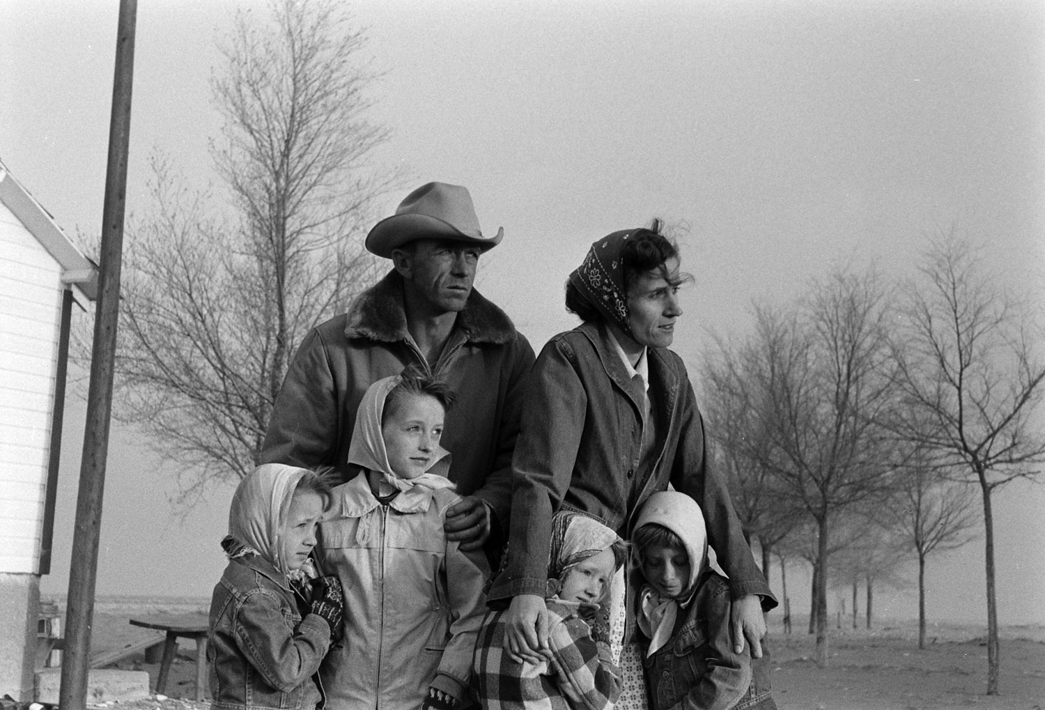 Colorado farming family during 1954 Dust Bowl.