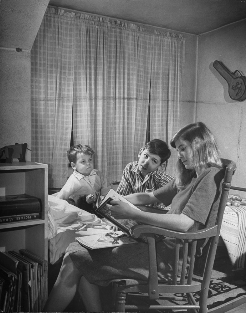 Teenage Girl Babysitting 1944