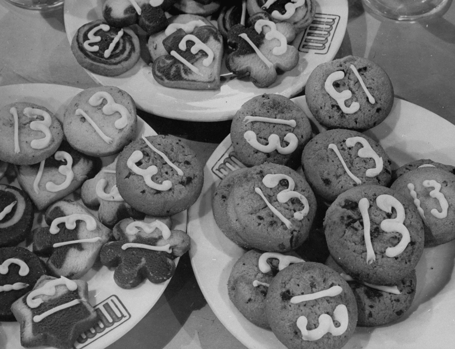 Cookies at the 13th Anniversary Jinx-Jabbing Jamboree and Dinner of the Anti-Superstition Society of Chicago, 1940.