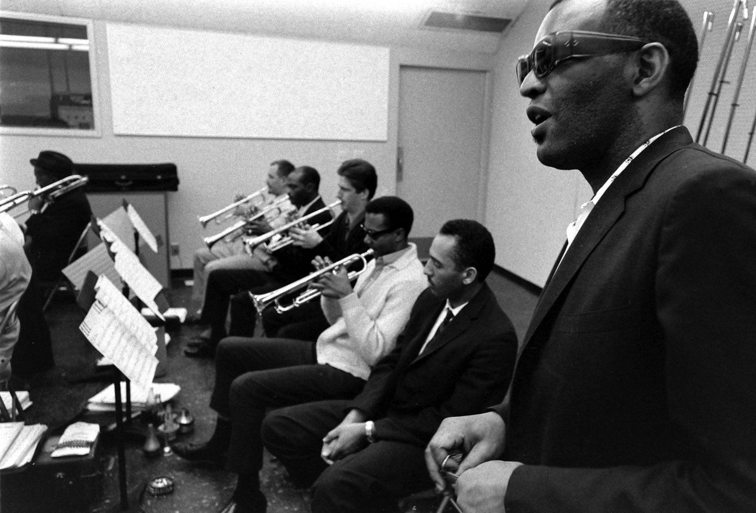 Ray Charles and orchestra, 1966.